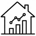 Icône Évaluer les coûts et performances des maisons préfabriquées